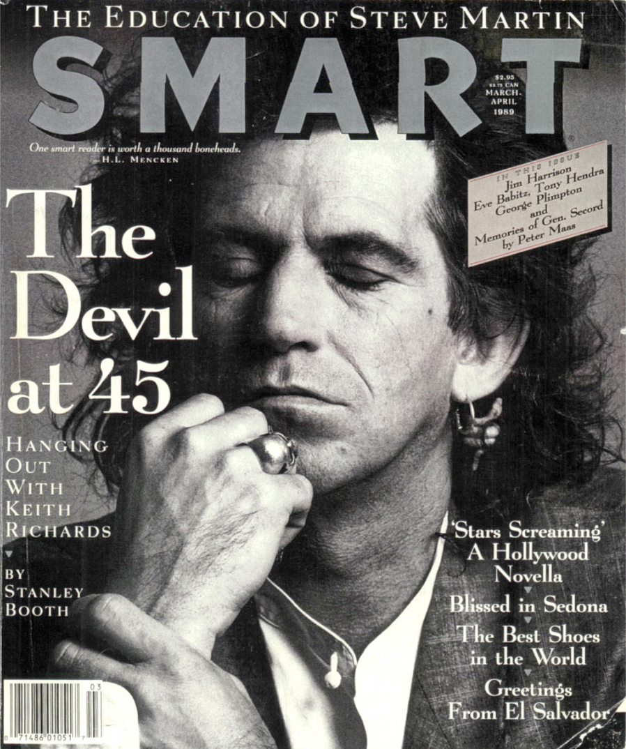 Photograph of a cover of Smart magazine, with headlines set in David Berlow’s Belucian typeface.